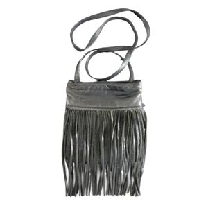Margot New York Leather Leather Tassle Crossbody Bag